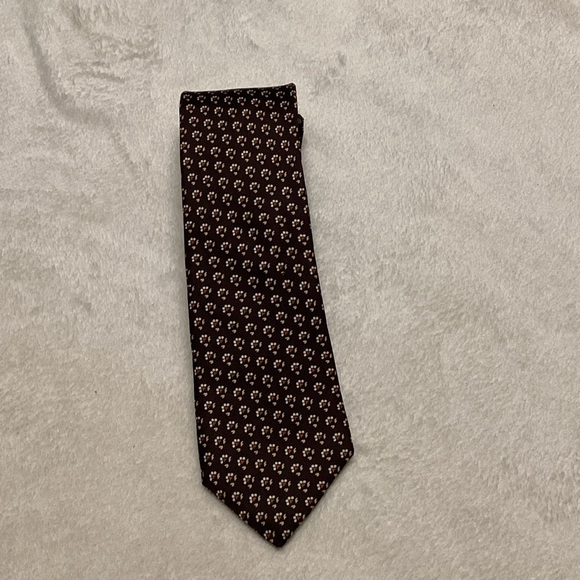 Dior Elegant Brown Patterned Tie - Picture 1 of 4